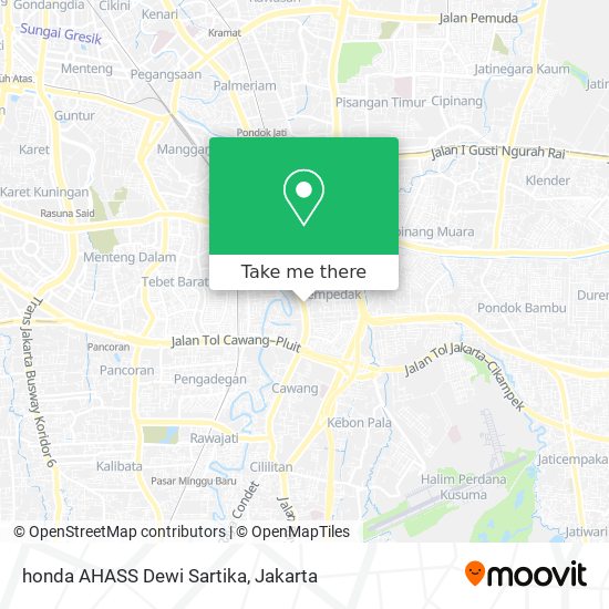 honda AHASS Dewi Sartika map