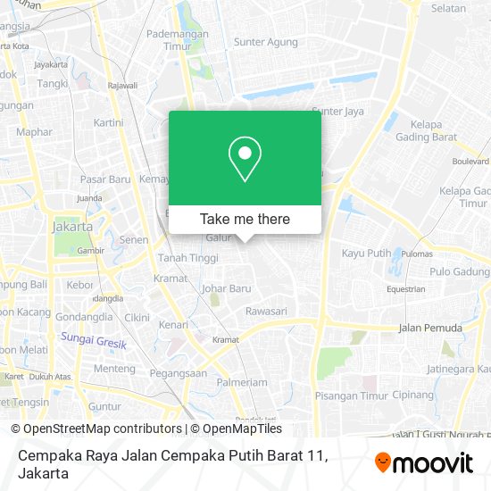 Cempaka Raya Jalan Cempaka Putih Barat 11 map