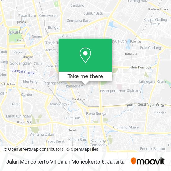 Jalan Moncokerto VII Jalan Moncokerto 6 map