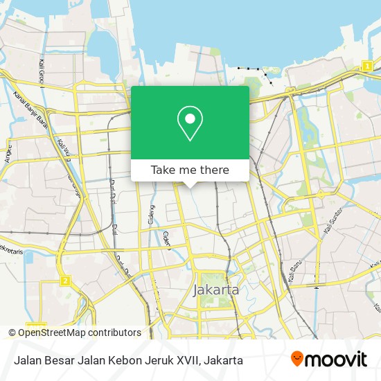 Jalan Besar Jalan Kebon Jeruk XVII map