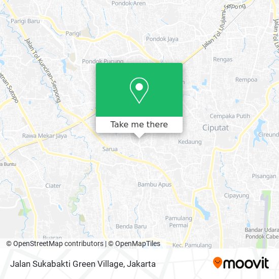Jalan Sukabakti Green Village map