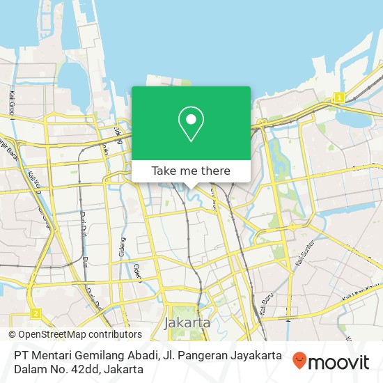 PT Mentari Gemilang Abadi, Jl. Pangeran Jayakarta Dalam No. 42dd map