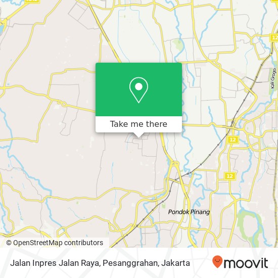 Jalan Inpres Jalan Raya, Pesanggrahan map