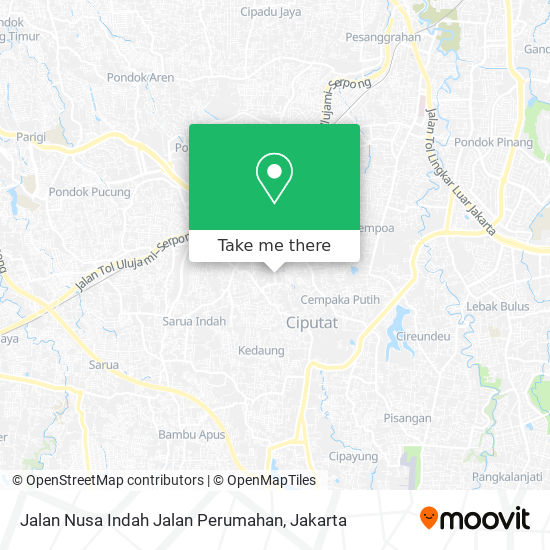 Jalan Nusa Indah Jalan Perumahan map