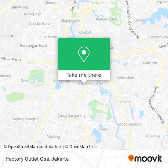 Factory Outlet Gse map