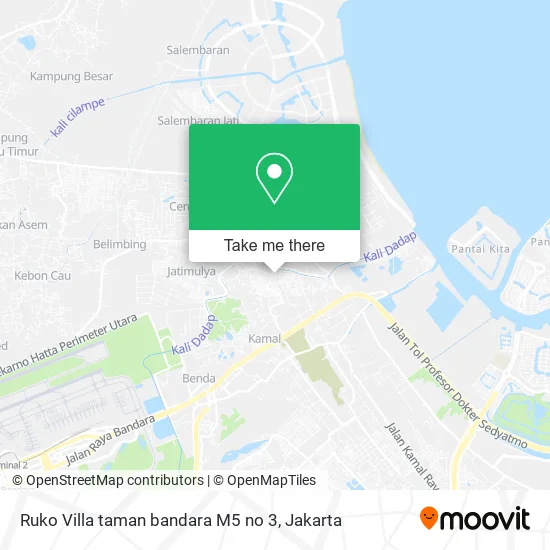 Ruko Villa taman bandara M5 no 3 map
