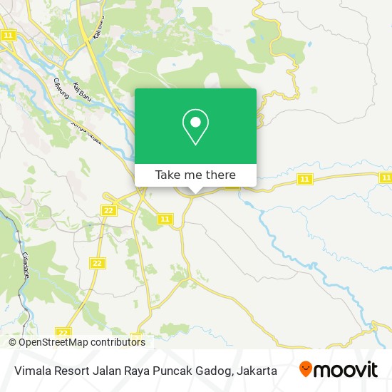 Vimala Resort Jalan Raya Puncak Gadog map