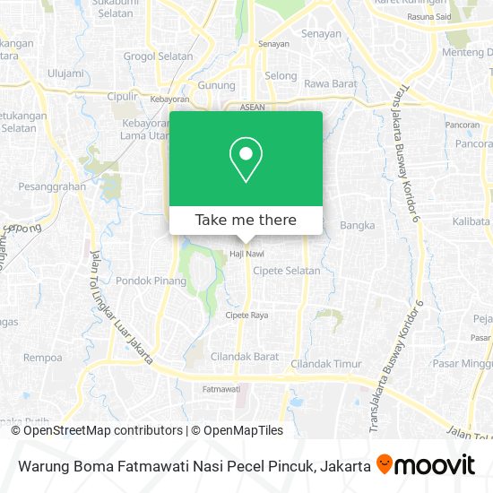 Warung Boma Fatmawati Nasi Pecel Pincuk map