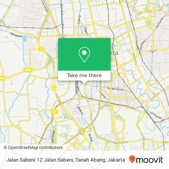 Jalan Sabeni 12 Jalan Sabeni, Tanah Abang map