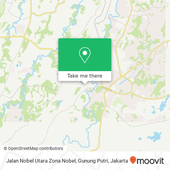 Jalan Nobel Utara Zona Nobel, Gunung Putri map