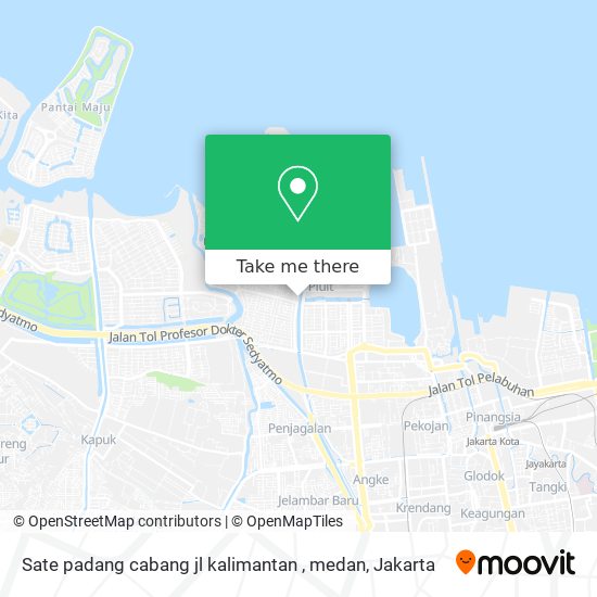 Sate padang cabang jl kalimantan , medan map