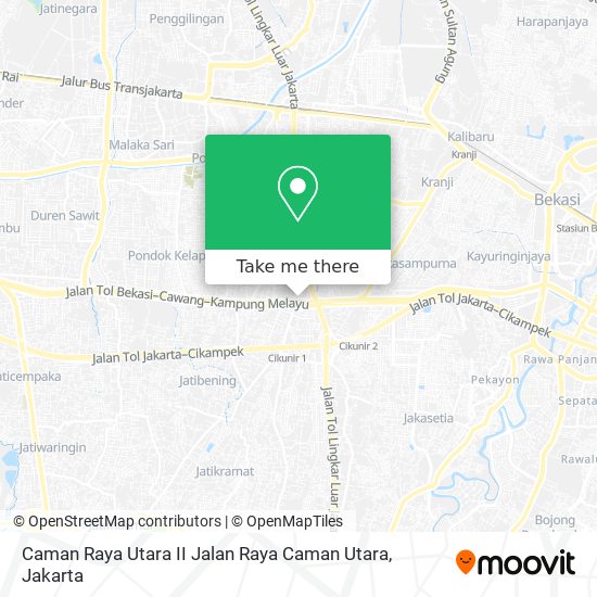 Caman Raya Utara II Jalan Raya Caman Utara map