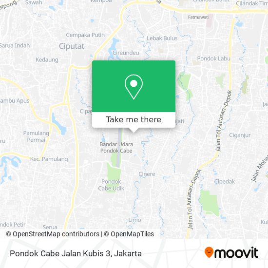 Pondok Cabe Jalan Kubis 3 map