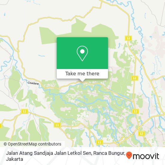Jalan Atang Sandjaja Jalan Letkol Sen, Ranca Bungur map