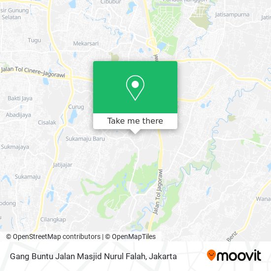 Gang Buntu Jalan Masjid Nurul Falah map
