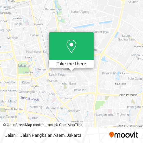 Jalan 1 Jalan Pangkalan Asem map