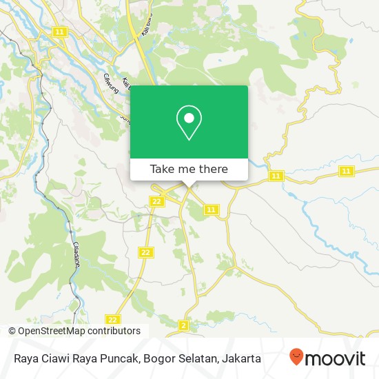 Raya Ciawi Raya Puncak, Bogor Selatan map