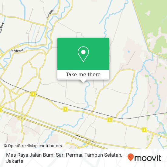 Mas Raya Jalan Bumi Sari Permai, Tambun Selatan map