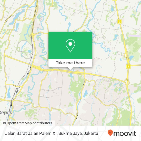 Jalan Barat Jalan Palem XI, Sukma Jaya map