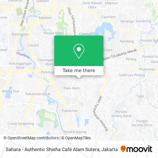 Sahara - Authentic Shisha Café Alam Sutera map