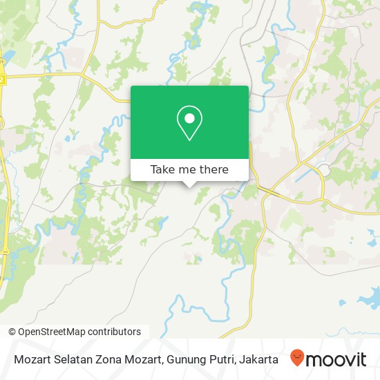 Mozart Selatan Zona Mozart, Gunung Putri map