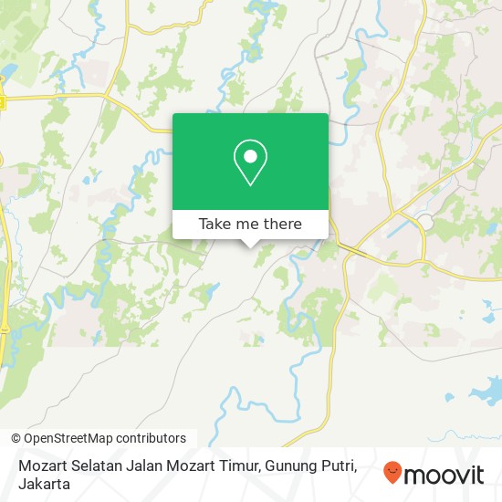 Mozart Selatan Jalan Mozart Timur, Gunung Putri map