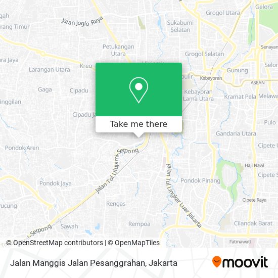 Jalan Manggis Jalan Pesanggrahan map