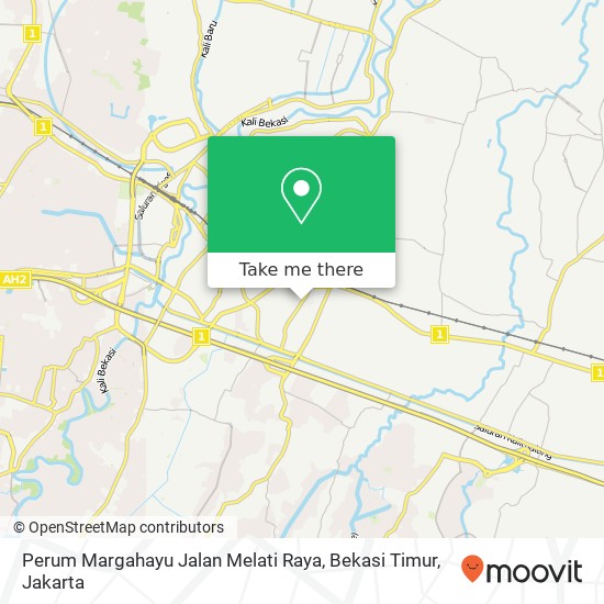 Perum Margahayu Jalan Melati Raya, Bekasi Timur map