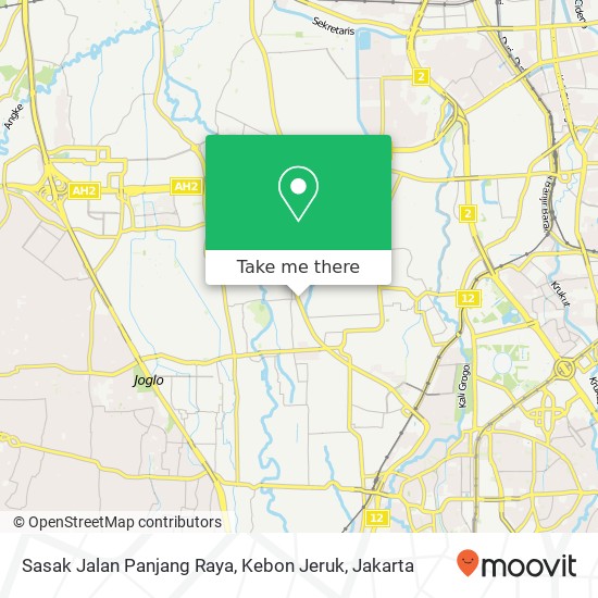 Sasak Jalan Panjang Raya, Kebon Jeruk map