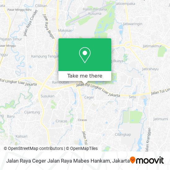 Jalan Raya Ceger Jalan Raya Mabes Hankam map