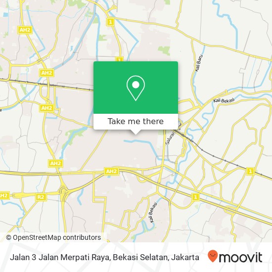 Jalan 3 Jalan Merpati Raya, Bekasi Selatan map