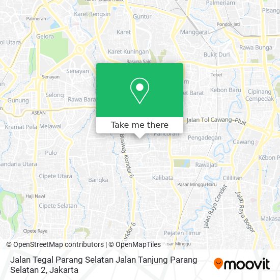 Jalan Tegal Parang Selatan Jalan Tanjung Parang Selatan 2 map