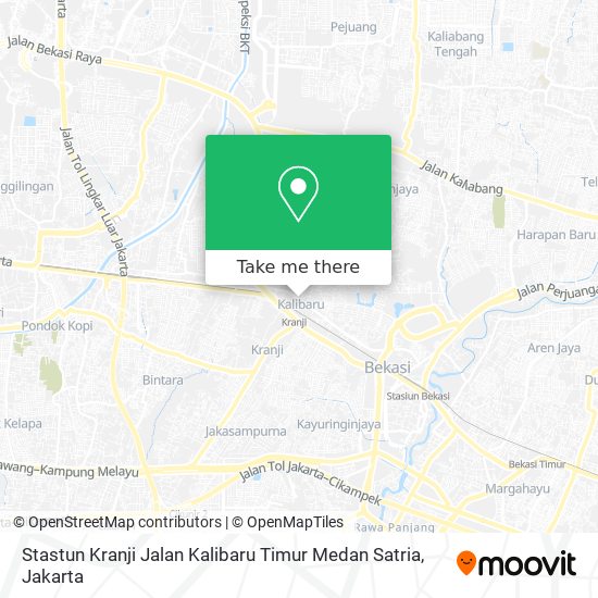 Stastun Kranji Jalan Kalibaru Timur Medan Satria map