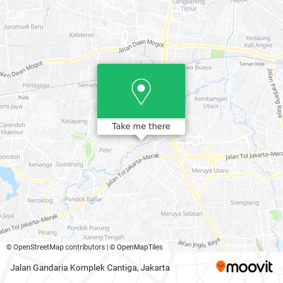 Jalan Gandaria Komplek Cantiga map