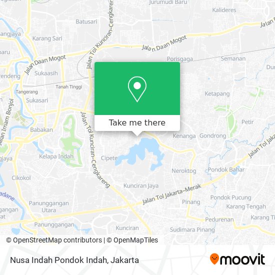 Nusa Indah Pondok Indah map