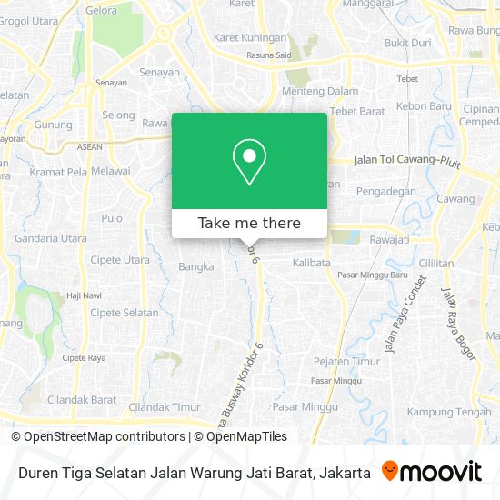 Duren Tiga Selatan Jalan Warung Jati Barat map