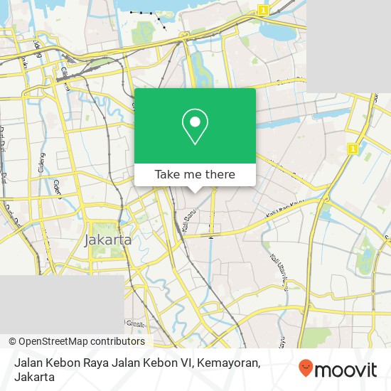 Jalan Kebon Raya Jalan Kebon VI, Kemayoran map