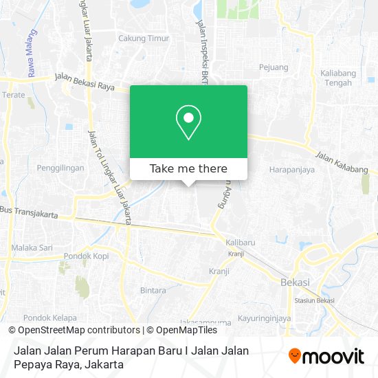 Jalan Jalan Perum Harapan Baru I Jalan Jalan Pepaya Raya map