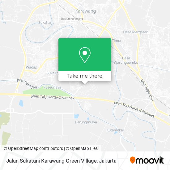 Jalan Sukatani Karawang Green Village map