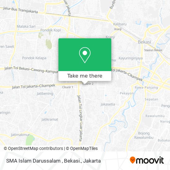 SMA Islam Darussalam , Bekasi. map