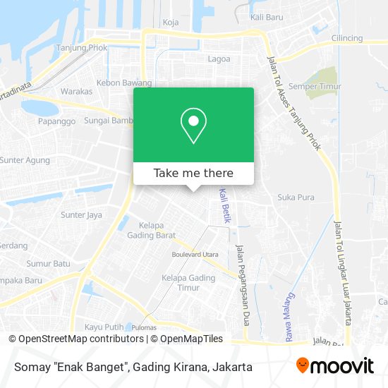 Somay "Enak Banget", Gading Kirana map