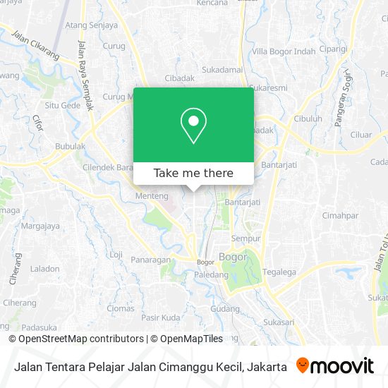 Jalan Tentara Pelajar Jalan Cimanggu Kecil map