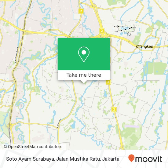 Soto Ayam Surabaya, Jalan Mustika Ratu map