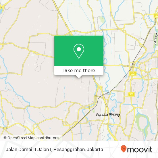 Jalan Damai II Jalan I, Pesanggrahan map