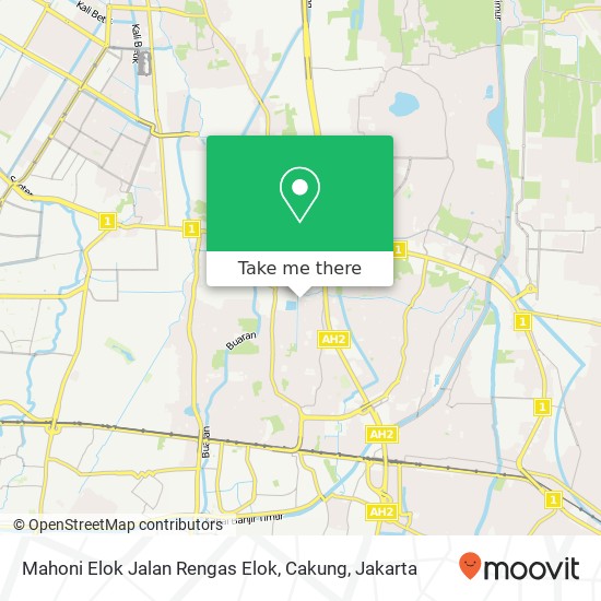 Mahoni Elok Jalan Rengas Elok, Cakung map