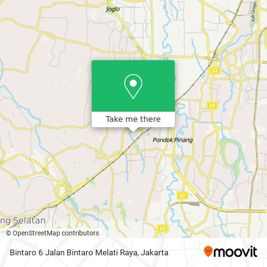 Bintaro 6 Jalan Bintaro Melati Raya map