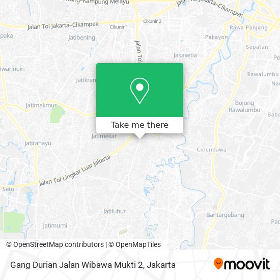 Gang Durian Jalan Wibawa Mukti 2 map