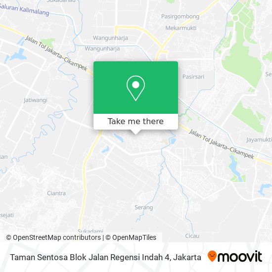 Taman Sentosa Blok Jalan Regensi Indah 4 map