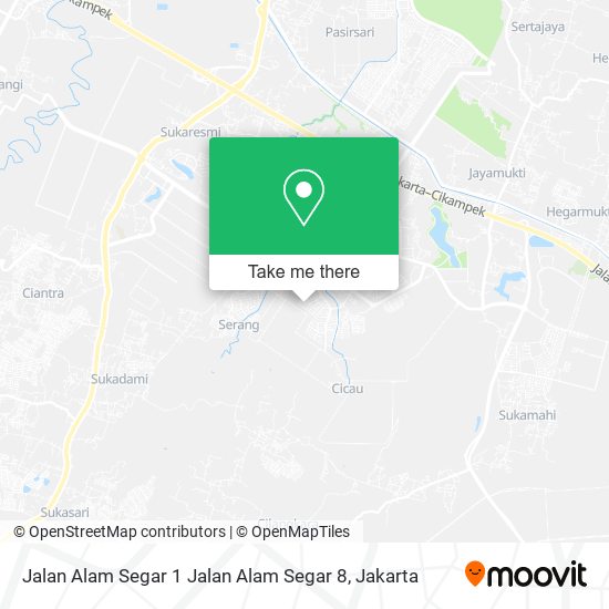 Jalan Alam Segar 1 Jalan Alam Segar 8, Cikarang Selatan map