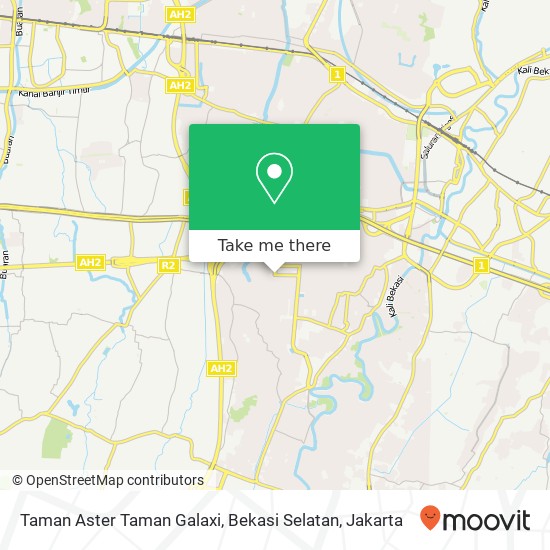 Taman Aster Taman Galaxi, Bekasi Selatan map